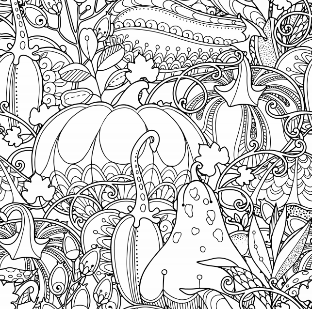 Free Autumn Coloring Page