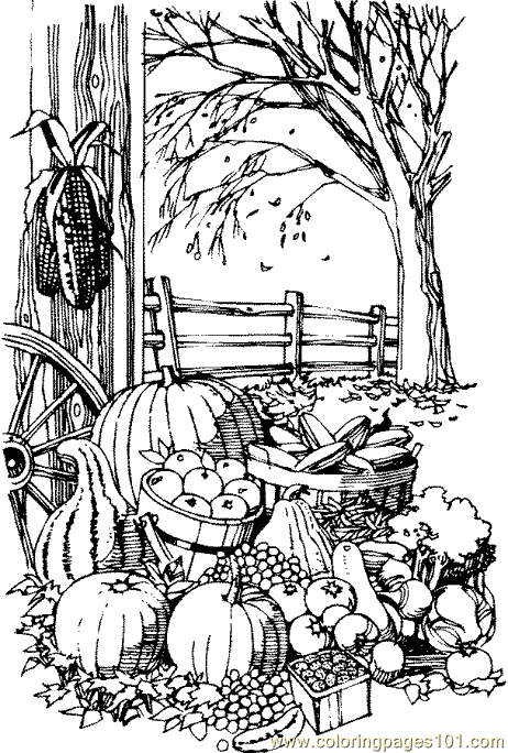 Free Autumn Coloring Page