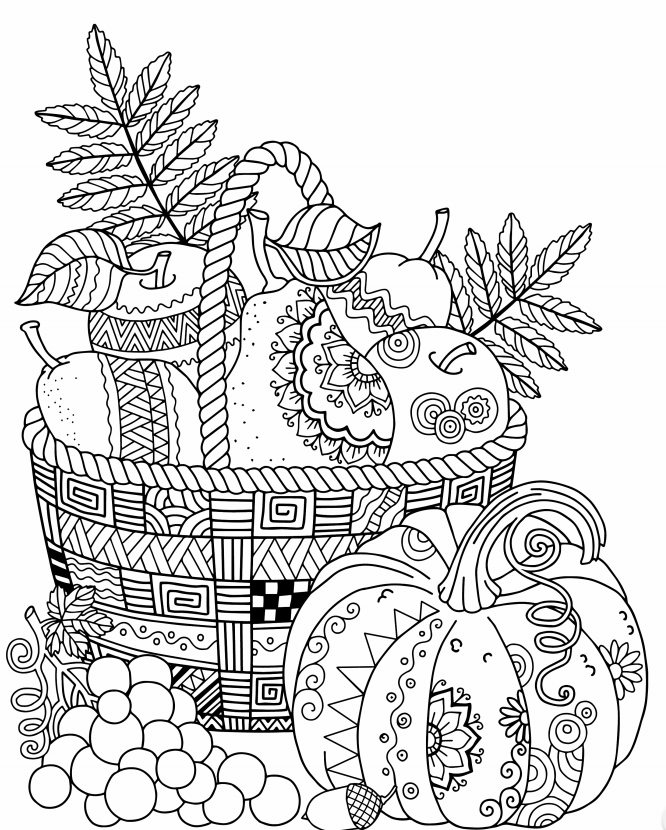 Free Autumn Coloring Page