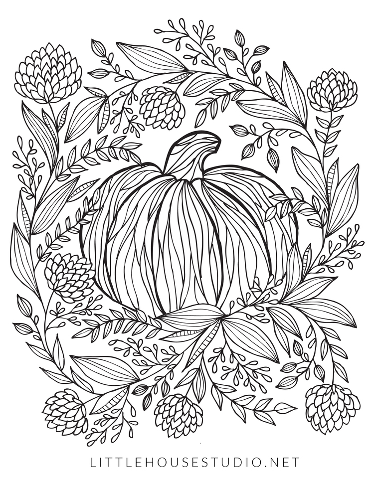 Free Autumn Coloring Page