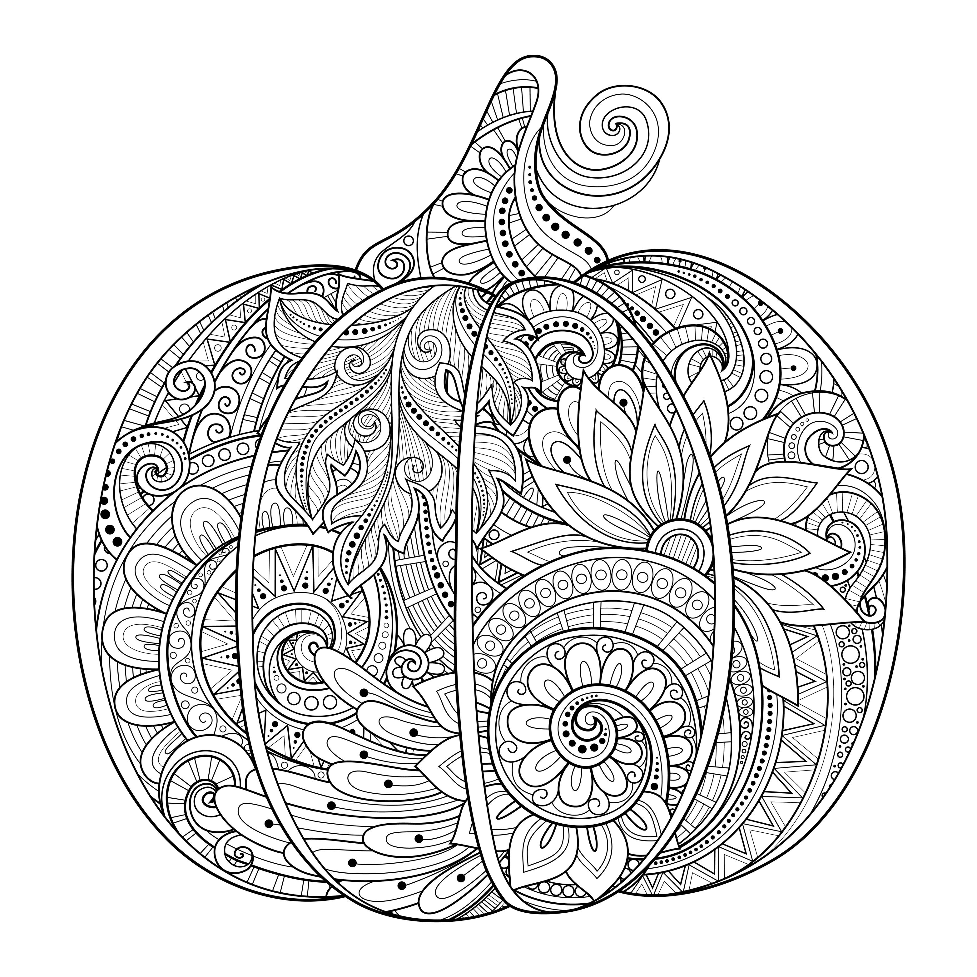 Autumn adult coloring pages