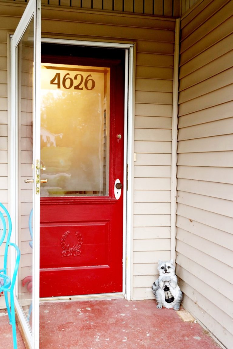 DIY Front Door Window Privacy Raining Crafts & Dogs