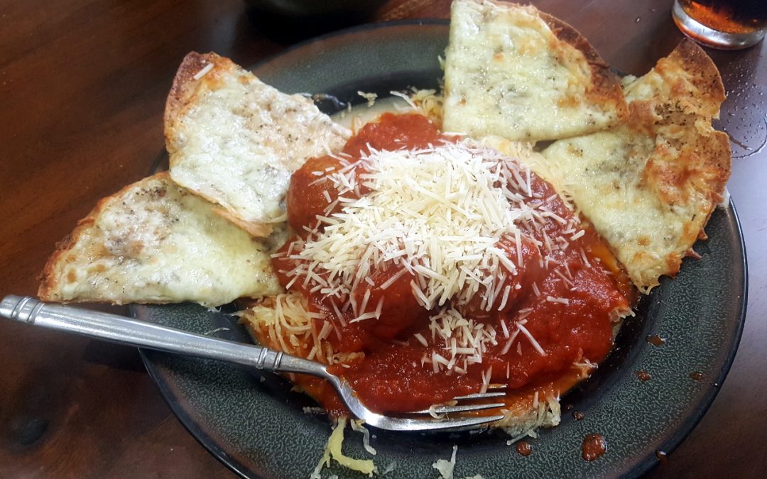 Spaghetti [Squash] and Italian Meatballs