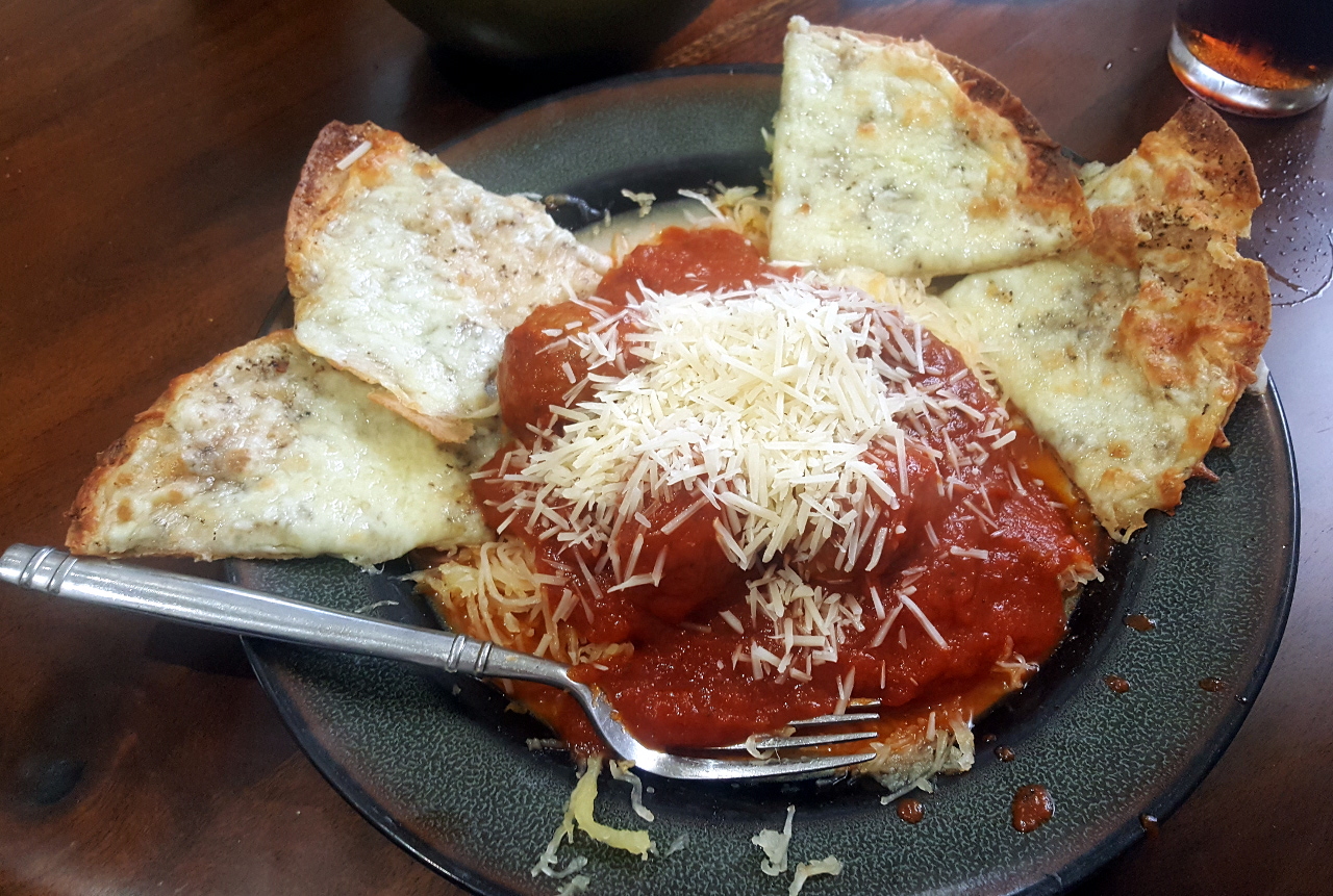 Spaghetti [Squash] and Italian Meatballs