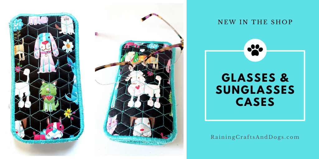 New: Embroidered Glasses and Sunglasses Case