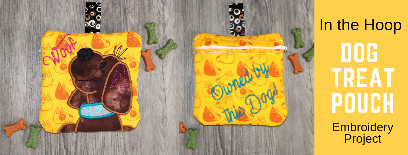 Embroidered Dog Treat Pouch